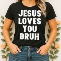Jesus Loves You Bruh Women's T-Shirt thumb 2
