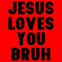 Jesus Loves You Bruh Santa Hat thumb 1