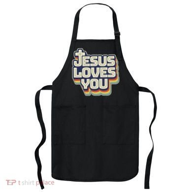 Jesus Loves You Christian Apron