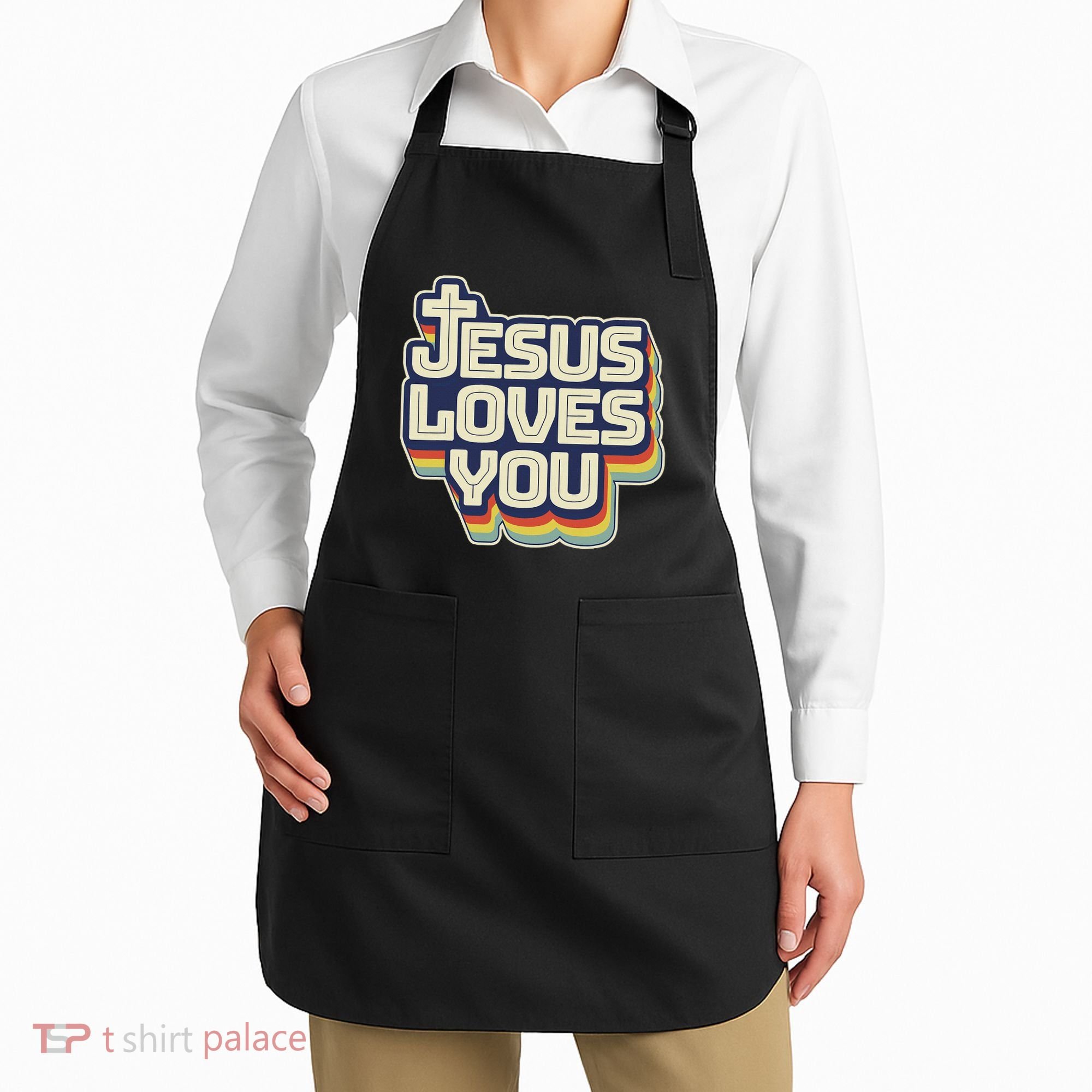 Jesus Loves You Christian Apron