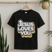 Jesus Loves You Christian T-Shirt thumb 2