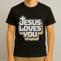 Jesus Loves You Christian T-Shirt thumb 3