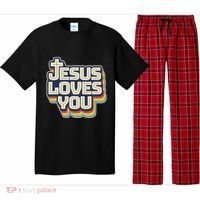 Jesus Loves You Christian Pajama Set thumb 0