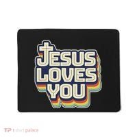Jesus Loves You Christian Mousepad thumb 0