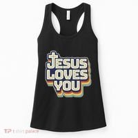 Jesus Loves You Christian Women's Tank Top thumb 0