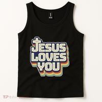 Jesus Loves You Christian Tank Top thumb 2