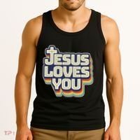 Jesus Loves You Christian Tank Top thumb 3