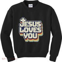 Jesus Loves You Christian Kids Sweatshirt thumb 0