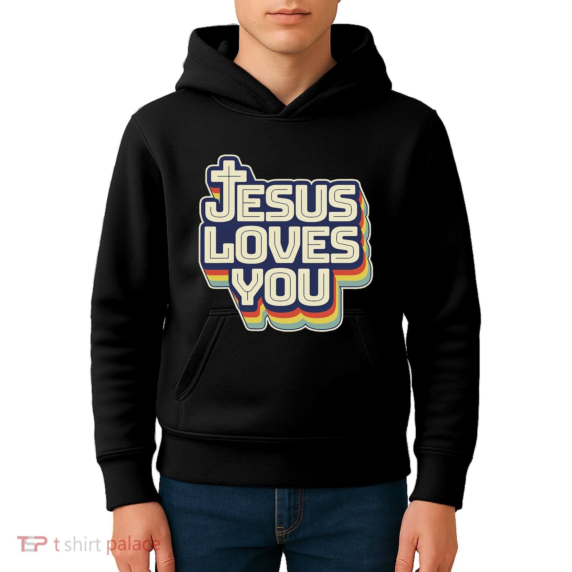 Jesus Loves You Christian Kids Hoodie