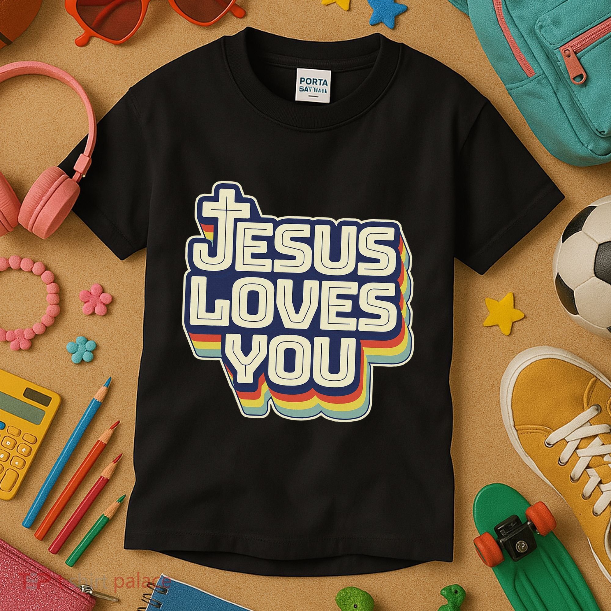 Jesus Loves You Christian Kids T-Shirt
