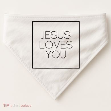 Jesus Loves You USA-Made Doggie Bandana