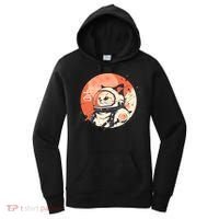 Japanese Minimalist 1950s Retro Space Cat Good Luck Kanji Women's Hoodie thumb 0