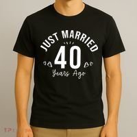 Just Married 40 Years Ago Husband And Wife T-Shirt thumb 3