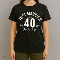 Just Married 40 Years Ago Husband And Wife T-Shirt thumb 4