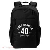 Just Married 40 Years Ago Husband And Wife Backpack thumb 0