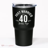 Just Married 40 Years Ago Husband And Wife Tumbler thumb 0