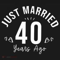 Just Married 40 Years Ago Husband And Wife Mousepad thumb 1