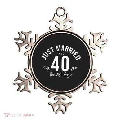 Just Married 40 Years Ago Husband And Wife Ornament
