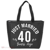 Just Married 40 Years Ago Husband And Wife Tote Bag thumb 0