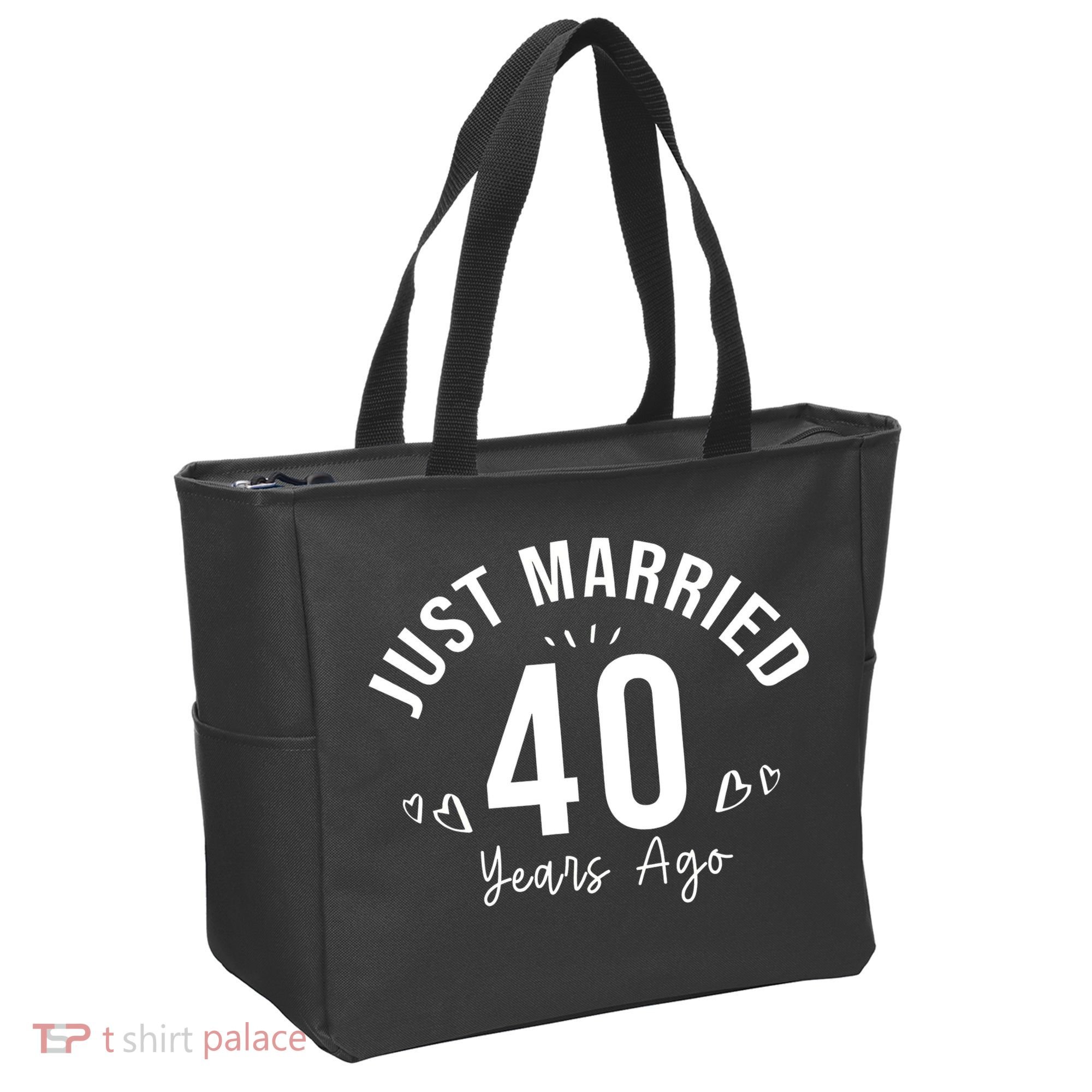 Just Married 40 Years Ago Husband And Wife Tote Bag