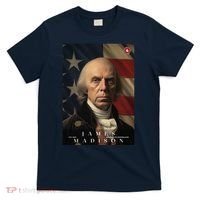 James Madison 4th President Of The United States Portrait T-Shirt thumb 0