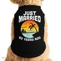 Just Married 50 Years Ago Anniversary Cruise Doggie Tank thumb 0