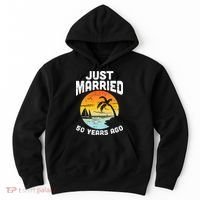 Just Married 50 Years Ago Anniversary Cruise Hoodie thumb 0