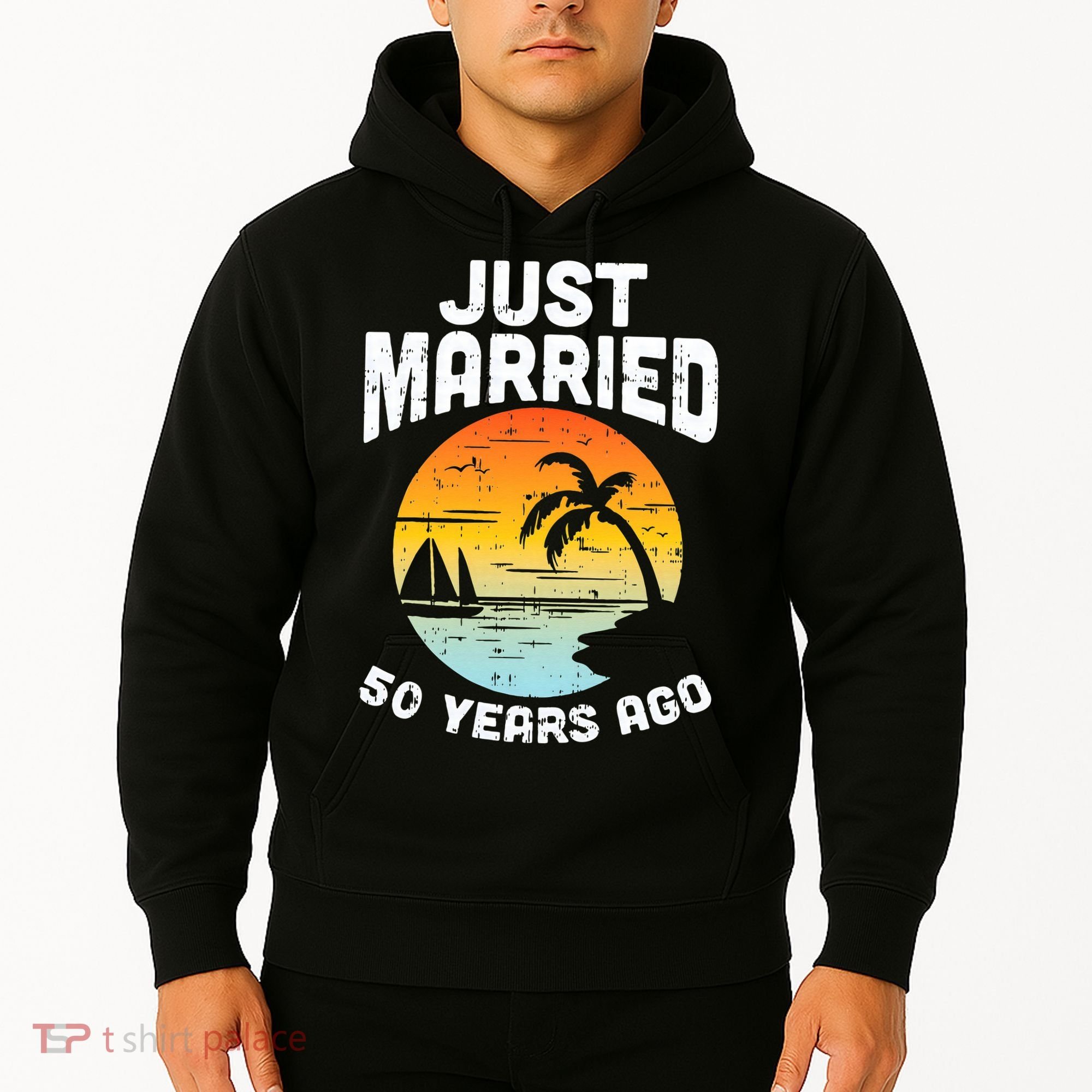 Just Married 50 Years Ago Anniversary Cruise Hoodie