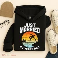 Just Married 50 Years Ago Anniversary Cruise Hoodie thumb 4