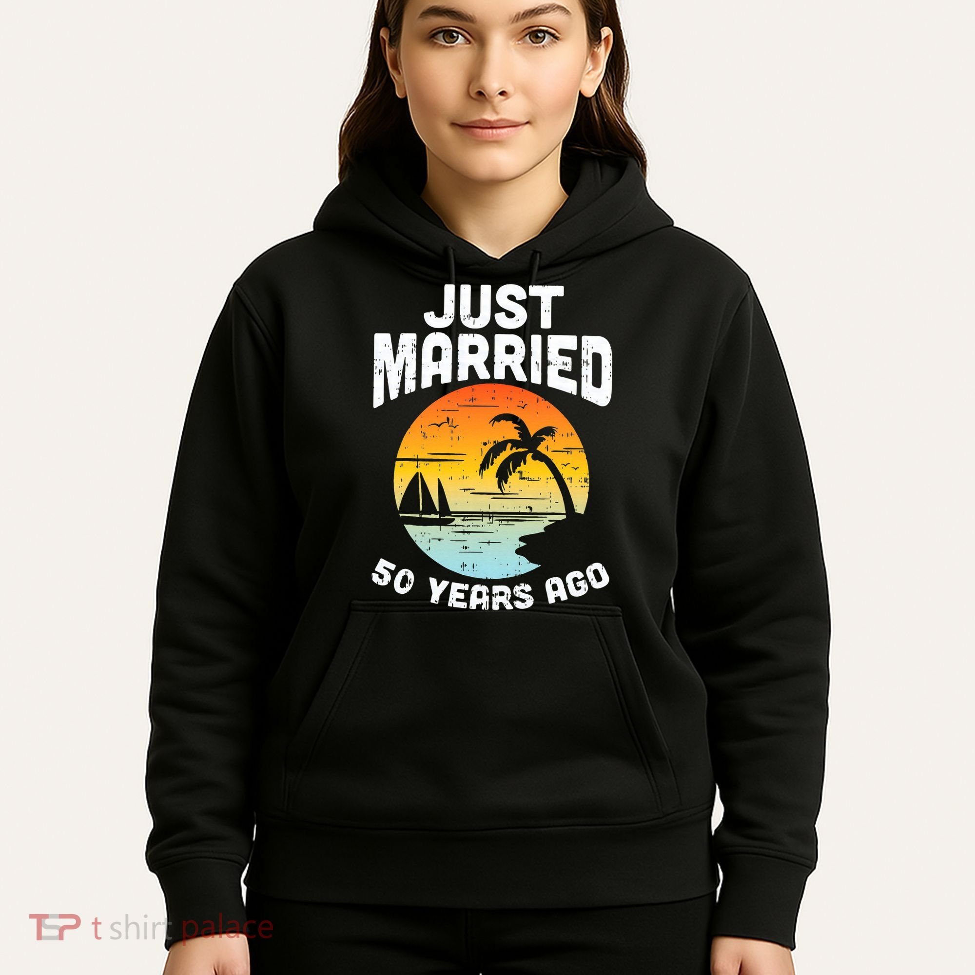Just Married 50 Years Ago Anniversary Cruise Hoodie