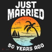 Just Married 50 Years Ago Anniversary Cruise Beanie thumb 2