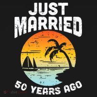 Just Married 50 Years Ago Anniversary Cruise Coaster thumb 2