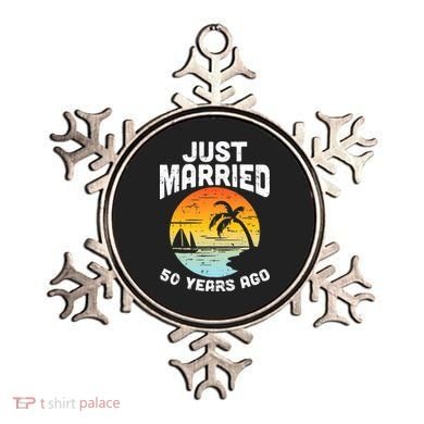 Just Married 50 Years Ago Anniversary Cruise Ornament