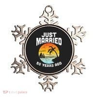 Just Married 50 Years Ago Anniversary Cruise Ornament thumb 0