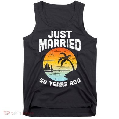 Just Married 50 Years Ago Anniversary Cruise Tank Top