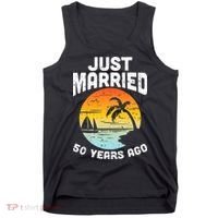 Just Married 50 Years Ago Anniversary Cruise Tank Top thumb 0