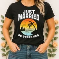Just Married 50 Years Ago Anniversary Cruise Women's T-Shirt thumb 2