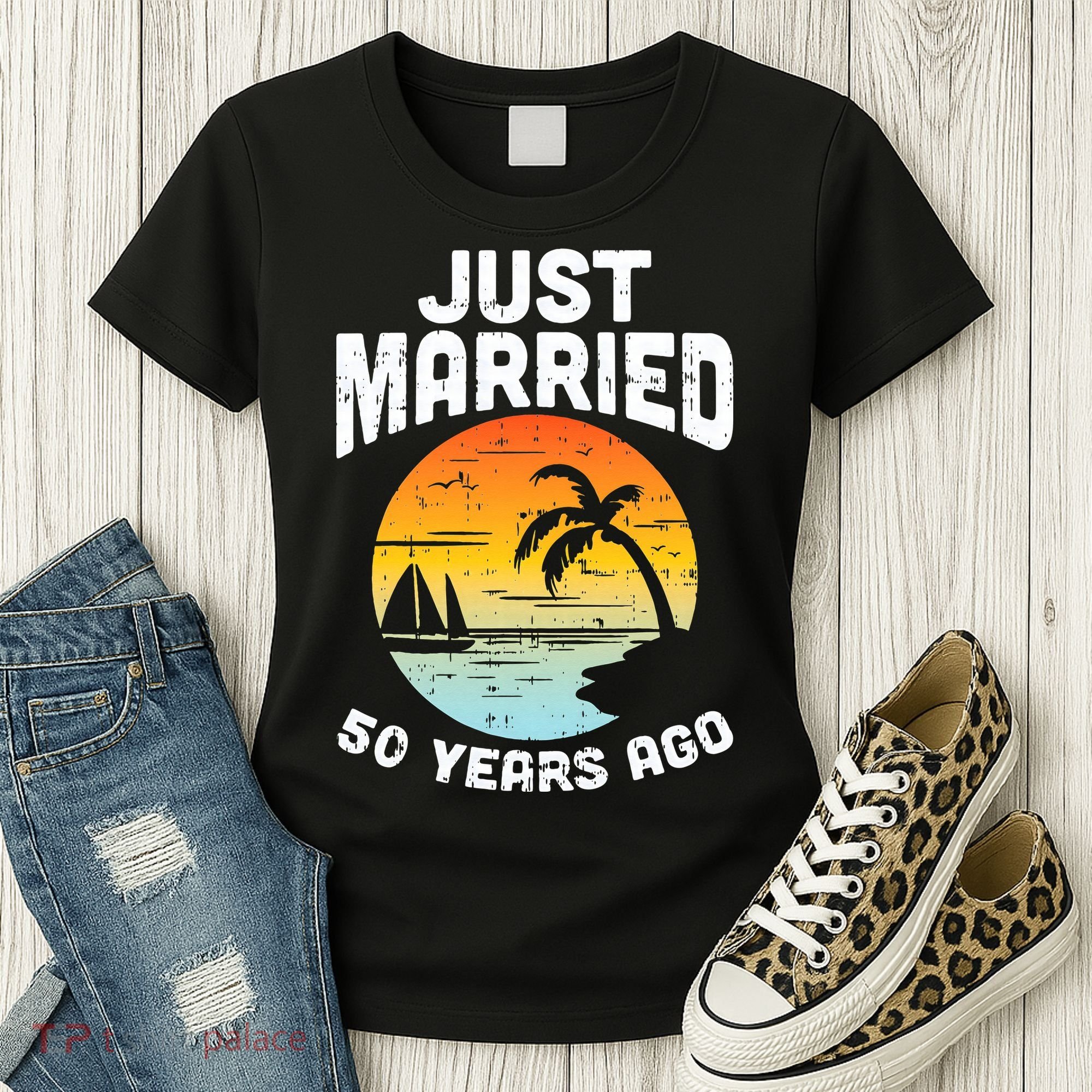 Just Married 50 Years Ago Anniversary Cruise Women's T-Shirt
