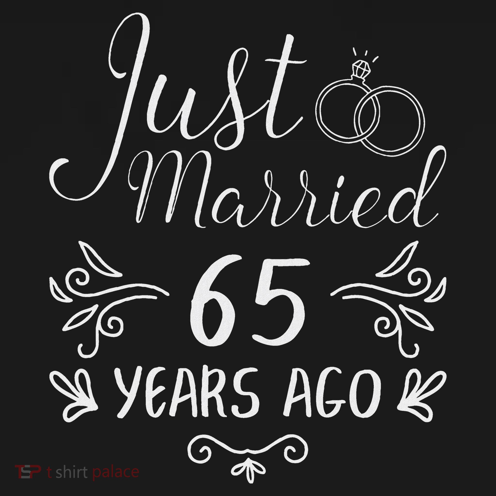 Just Married 65 Years Ago 65th Wedding Anniversary Couple Women's Hoodie