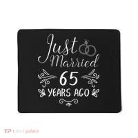 Just Married 65 Years Ago 65th Wedding Anniversary Couple Mousepad thumb 0