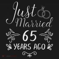 Just Married 65 Years Ago 65th Wedding Anniversary Couple Mousepad thumb 1