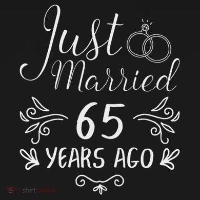 Just Married 65 Years Ago 65th Wedding Anniversary Couple Ornament