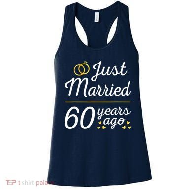 Just Married 60 Years Ago 60th Wedding Anniversary Matching Women's Tank Top