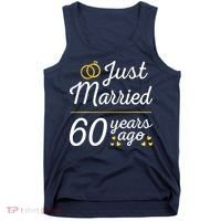 Just Married 60 Years Ago 60th Wedding Anniversary Matching Tank Top thumb 0