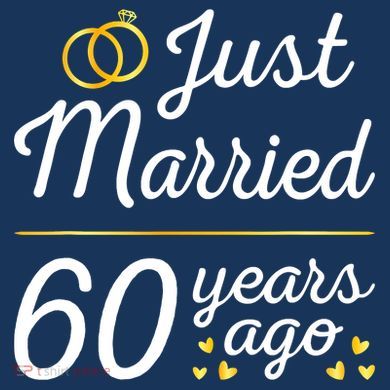 Just Married 60 Years Ago 60th Wedding Anniversary Matching Tank Top