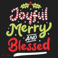 Joyful Merry And Blessed Christmas Xmas Holiday Women's Sweatshirt thumb 2