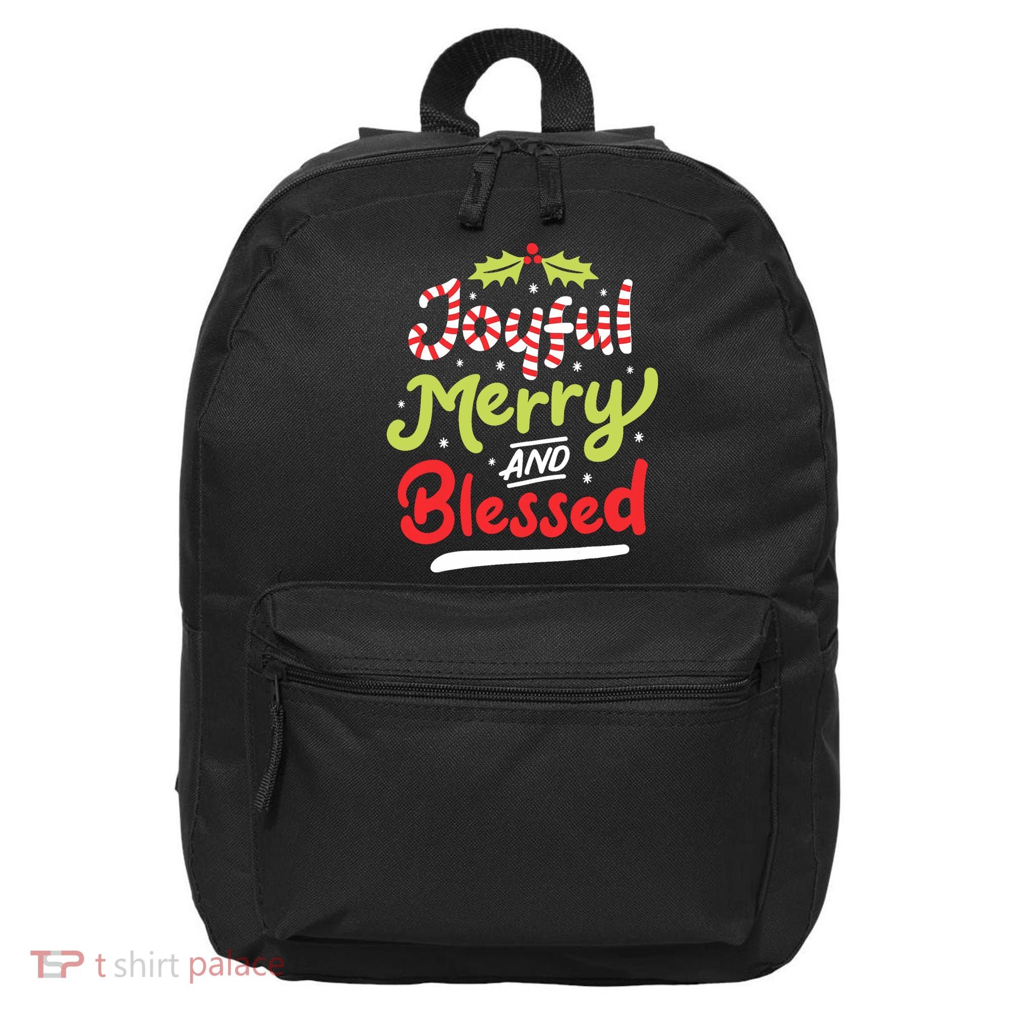 Joyful Merry And Blessed Christmas Xmas Holiday 16 in Basic Backpack
