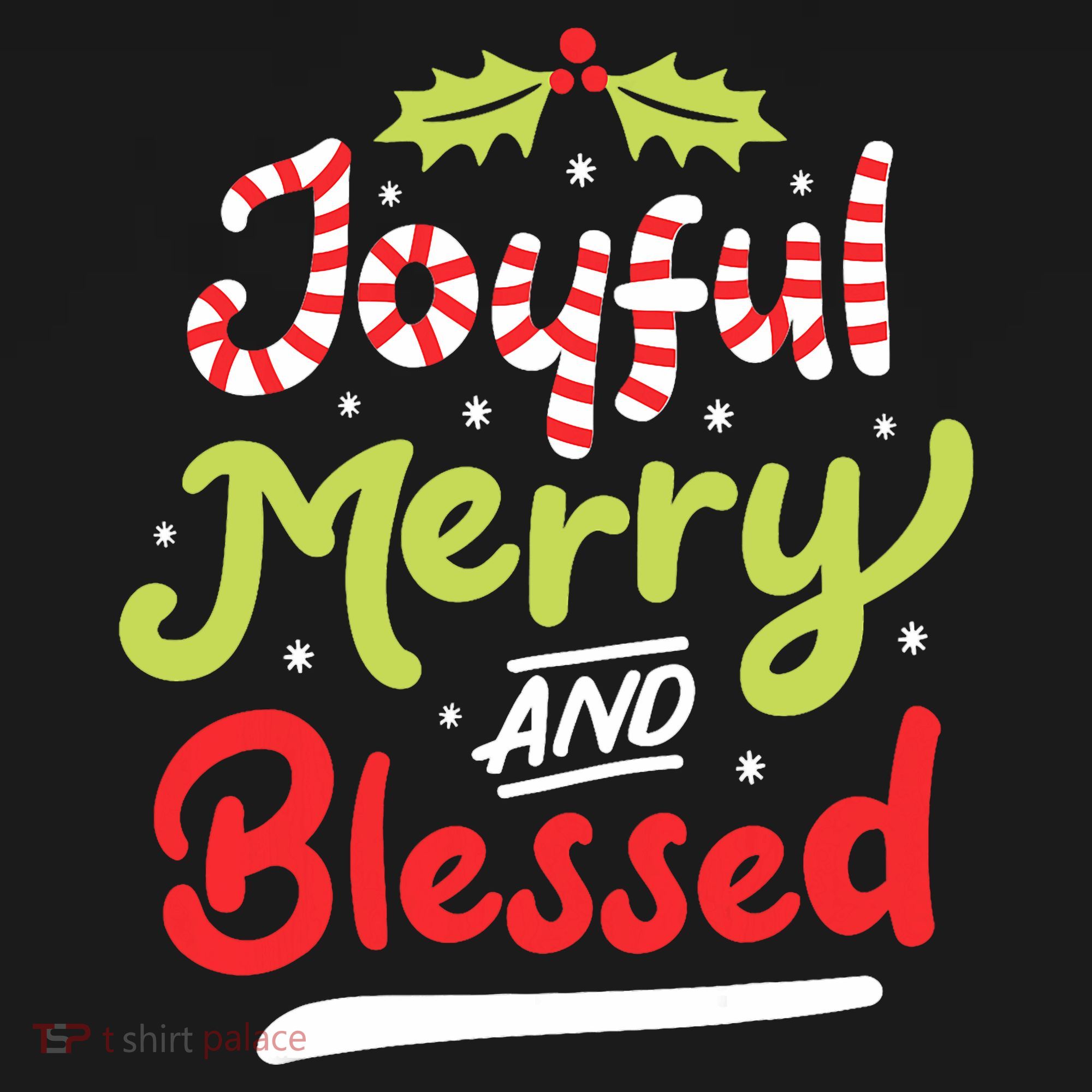 Joyful Merry And Blessed Christmas Xmas Holiday Women's Hoodie