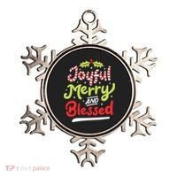 Joyful Merry And Blessed Christmas Xmas Holiday Ornament thumb 0