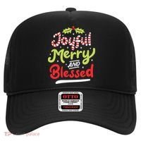 Joyful Merry And Blessed Christmas Xmas Holiday Hat thumb 0